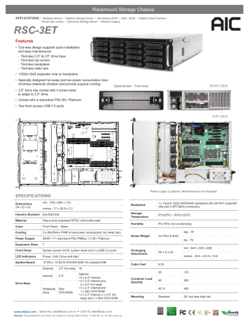 AIC RSC-3ET Datasheet | Manualzz