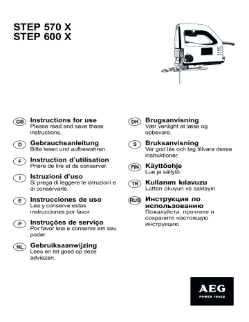 AEG STEP 600 X, Step 600, Step 570 X Bruksanvisning | Manualzz