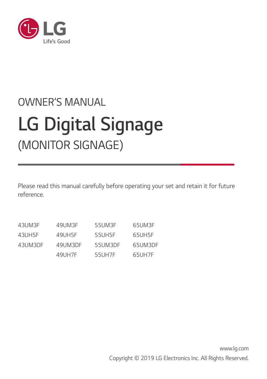 LG 55UH7F-B Owner's manual | Manualzz