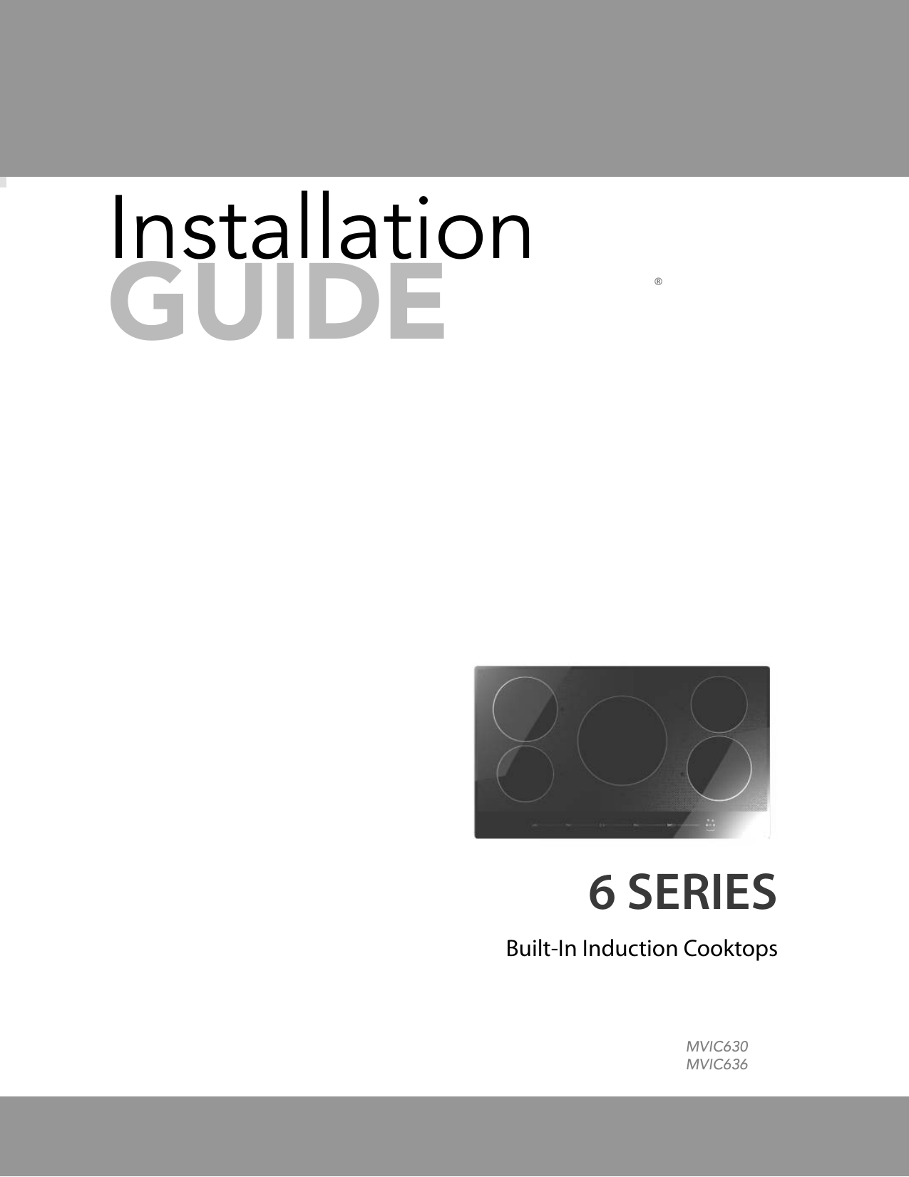 Viking Range MVIC 36" AllInduction Cooktop Installation Instruction