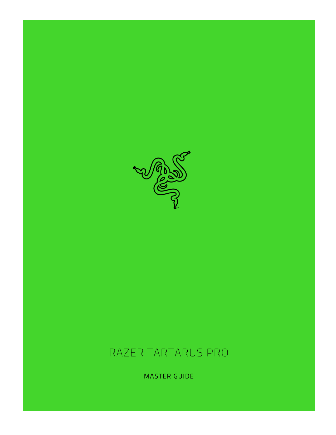 Razer Tartarus Pro User Guide Manualzz