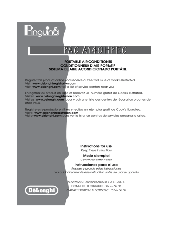 DeLonghi PAC A140HPEC Owner Manual | Manualzz