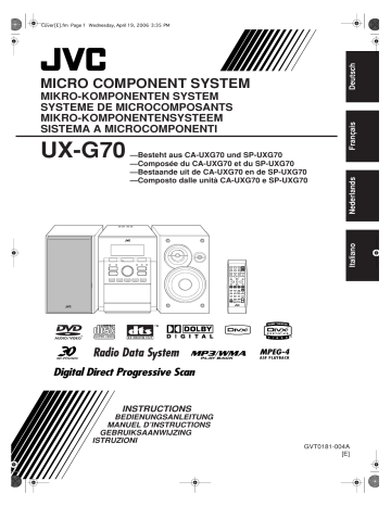 JVC UX-G70E Bedienungsanleitung | Manualzz