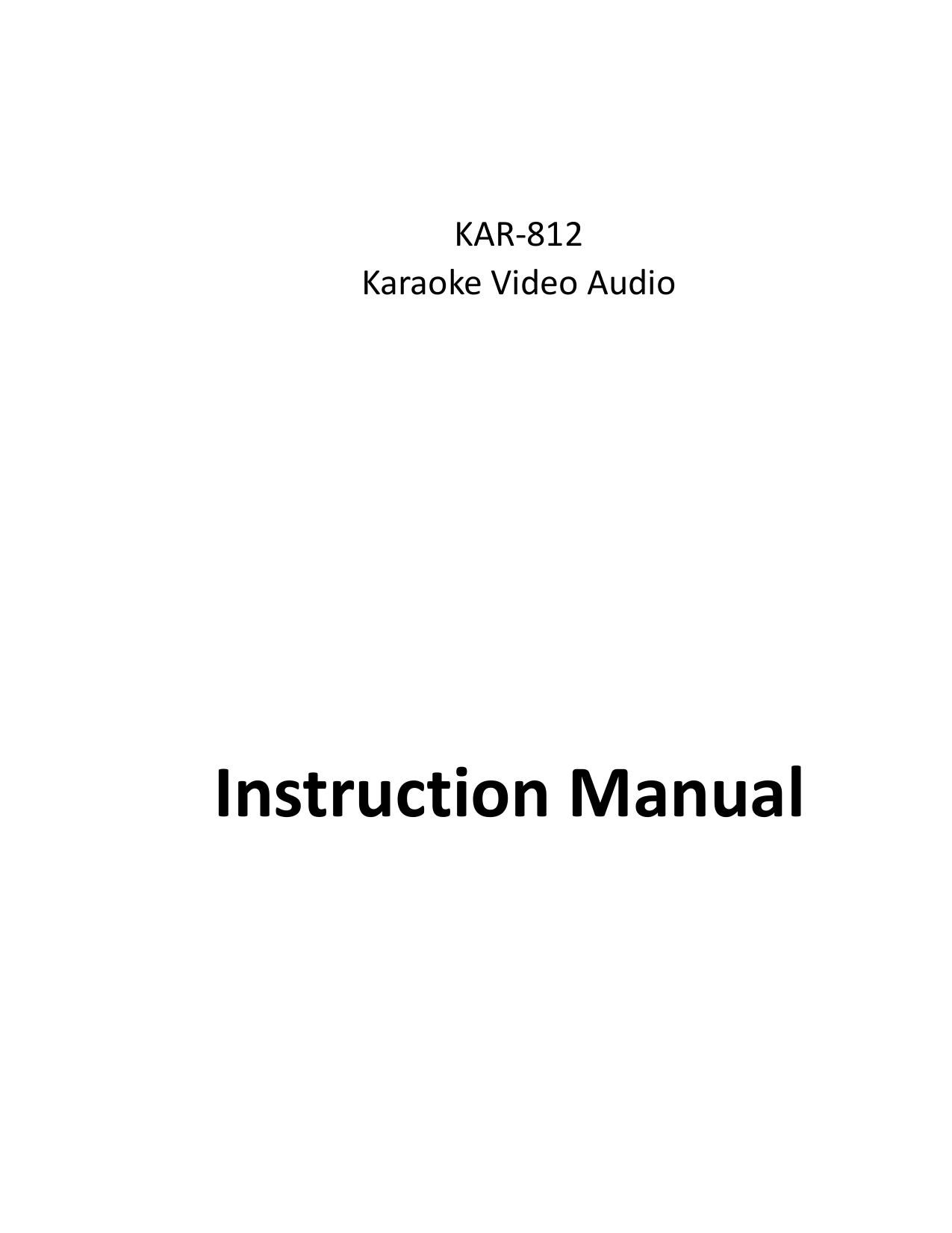 QFX KAR 812 2x5 PORTABLE KARAOKE SPEAKER SYSTEM User Manual