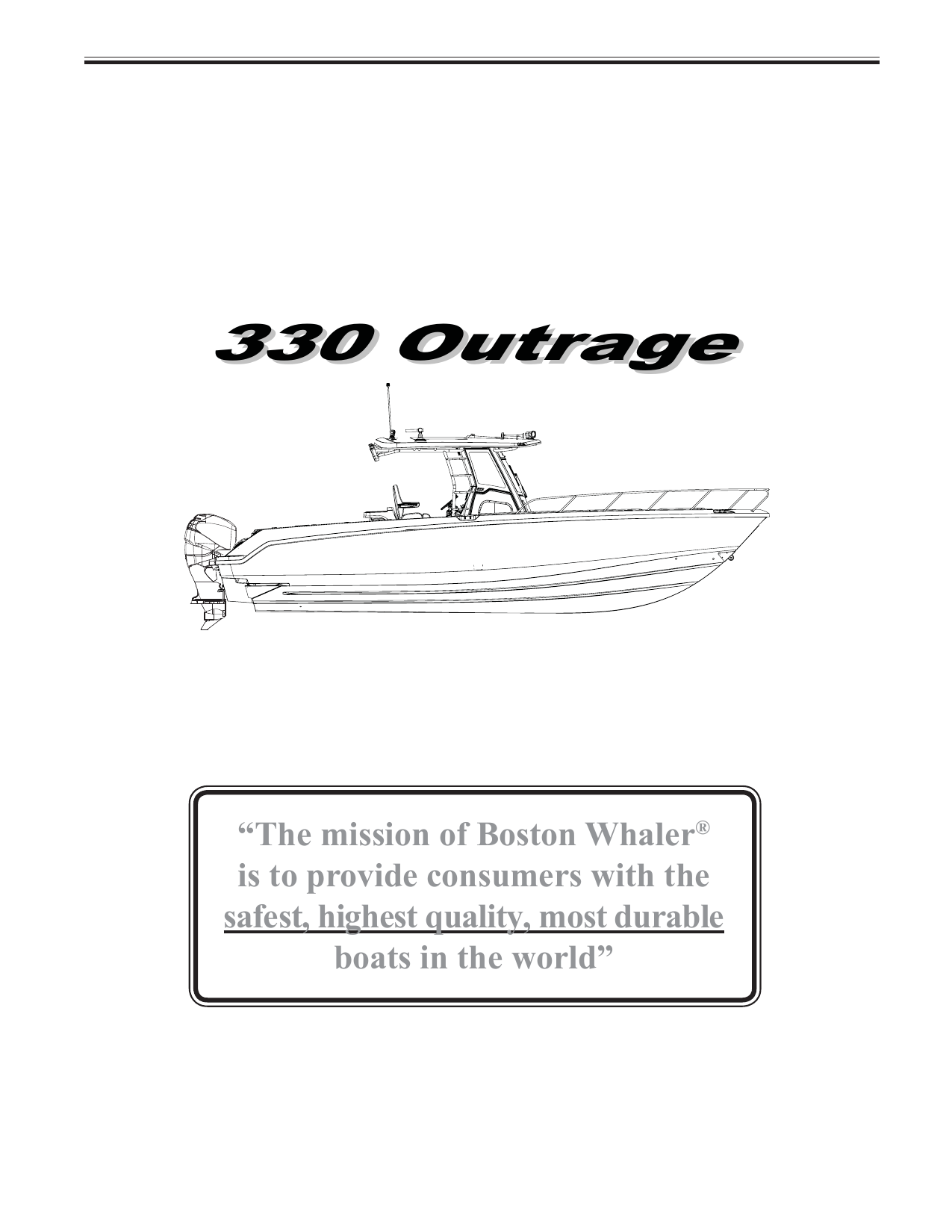 Boston Whaler 330 Outrage 2016 Owner S Manual Manualzz