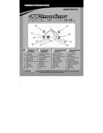 Thrustmaster 360 MODENA RACING WHEEL Owner Manual | Manualzz
