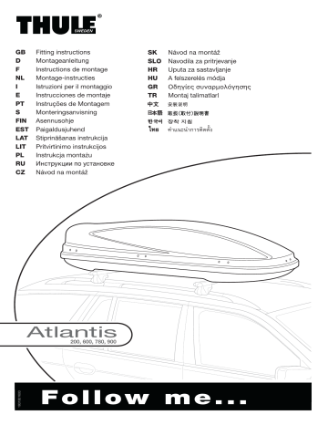 Thule Atlantis 780 Owner Manual Manualzz