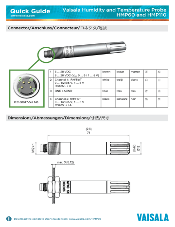 Vaisala HMP110 User’s Guide | Manualzz