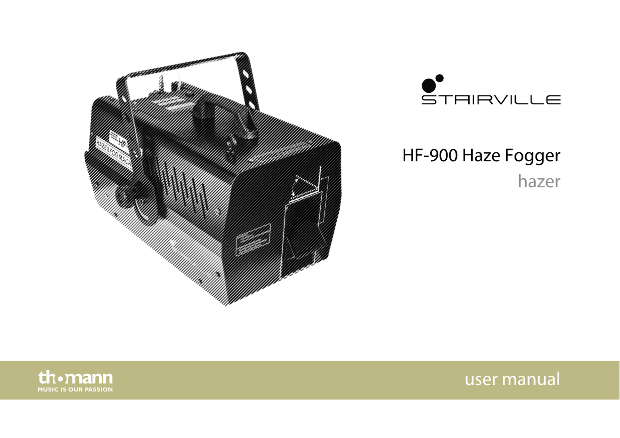 Stair­ville HF900 Haze Fogger Owner's Manual Manualzz