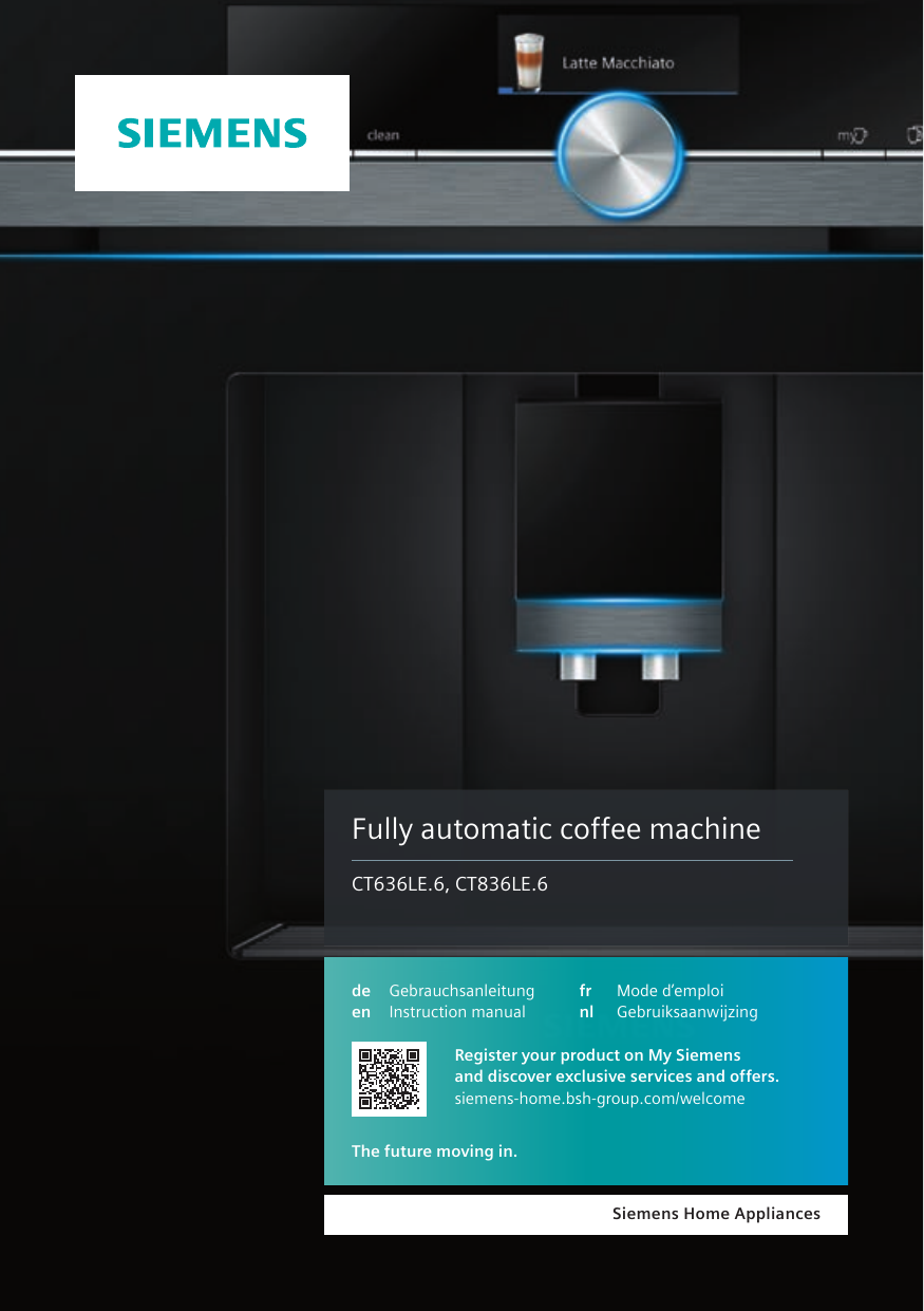 Siemens iQ700 BuiltIn Fully Automatic Coffee Machine Stainless steel