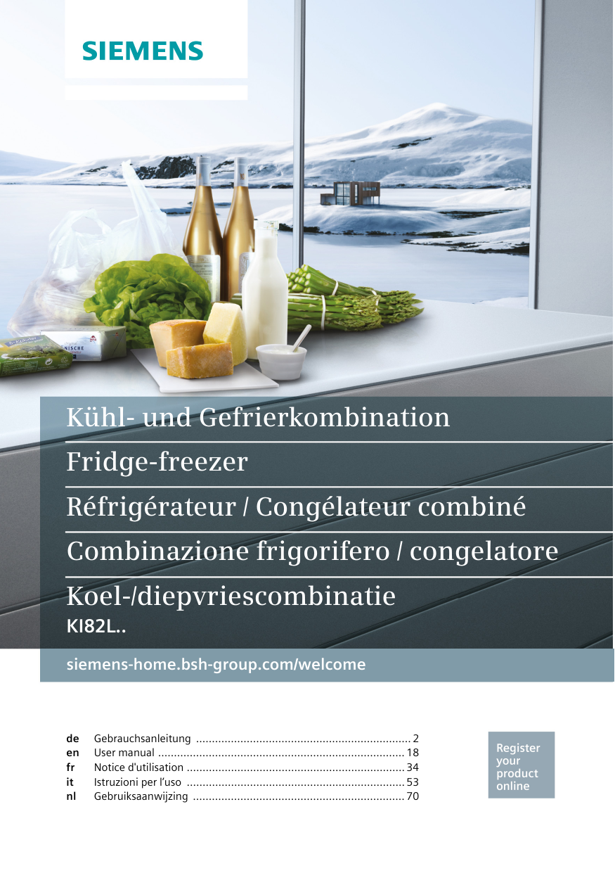 Siemens Builtin larder fridge, KI82LVU30/01 Instruction manual Manualzz