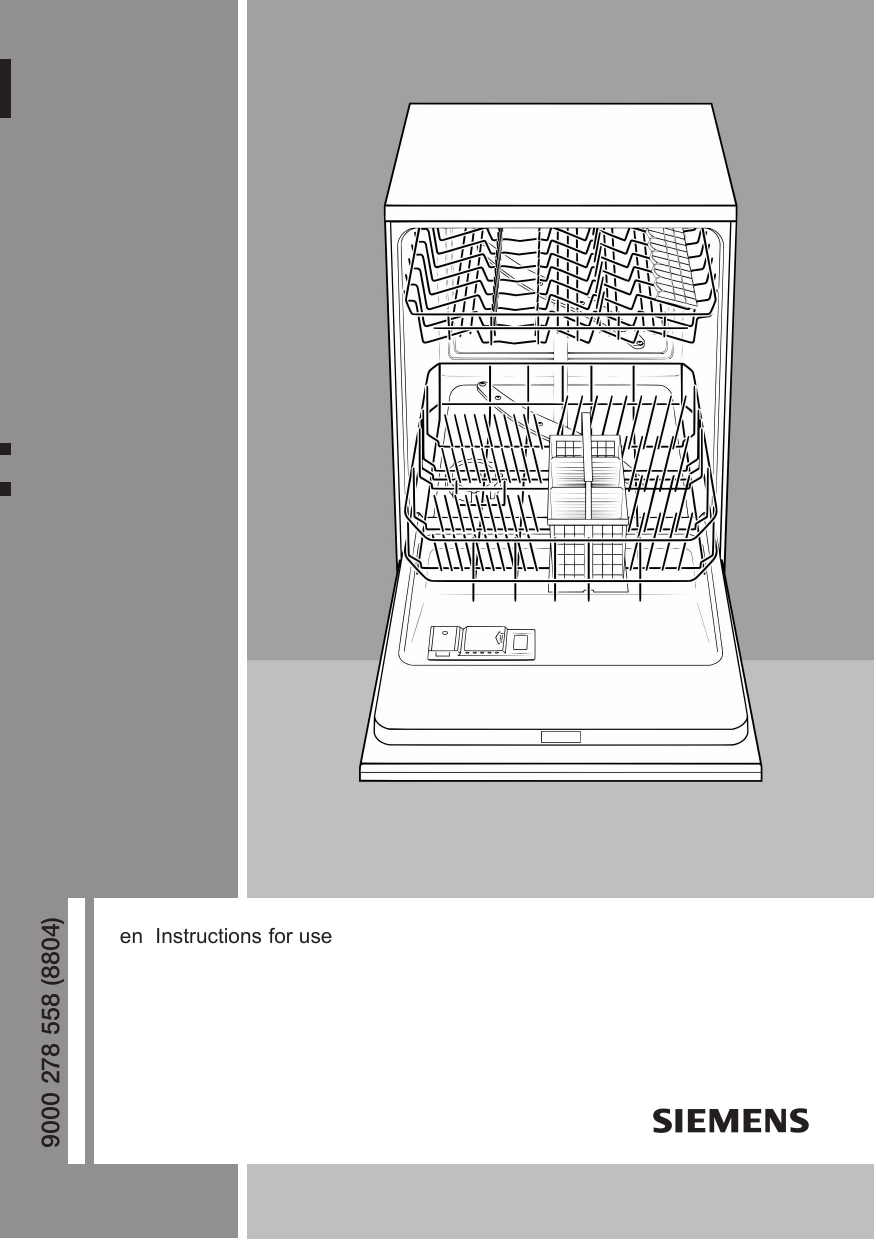 Siemens Integrated dishwasher 60 cm Instruction manual Manualzz