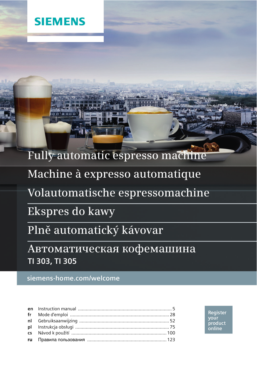 Siemens Fully automatic coffee machine EQ.3 s500 Stainless steel Mode d