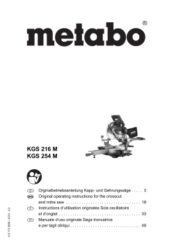 Metabo Kgs 216 M Manual