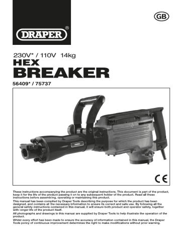 Draper 110V 14Kg Breaker Instructions | Manualzz