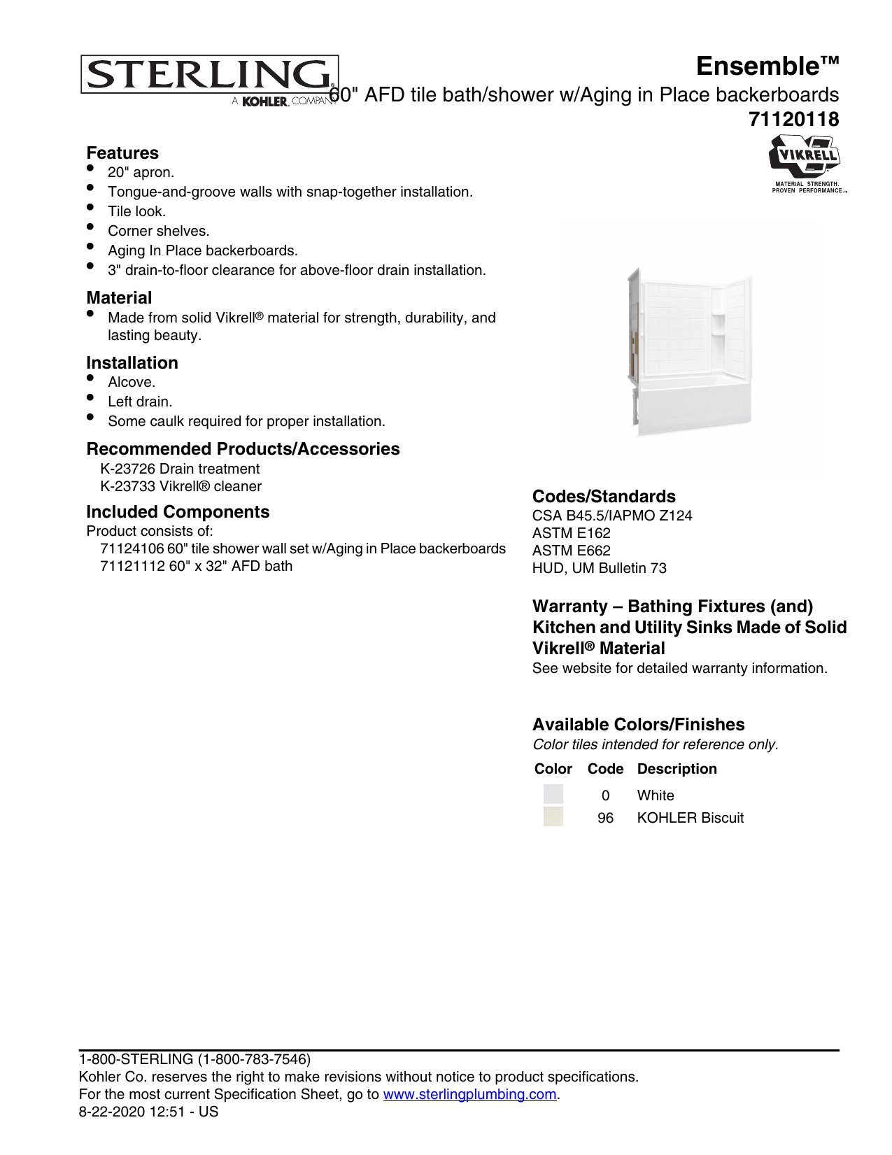 Sterling Plumbing Ensemble™ Specification Manualzz