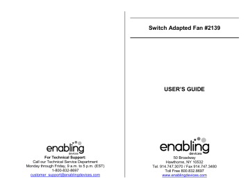 Enabling Devices 2139 Switch Adapted Fan Manual | Manualzz