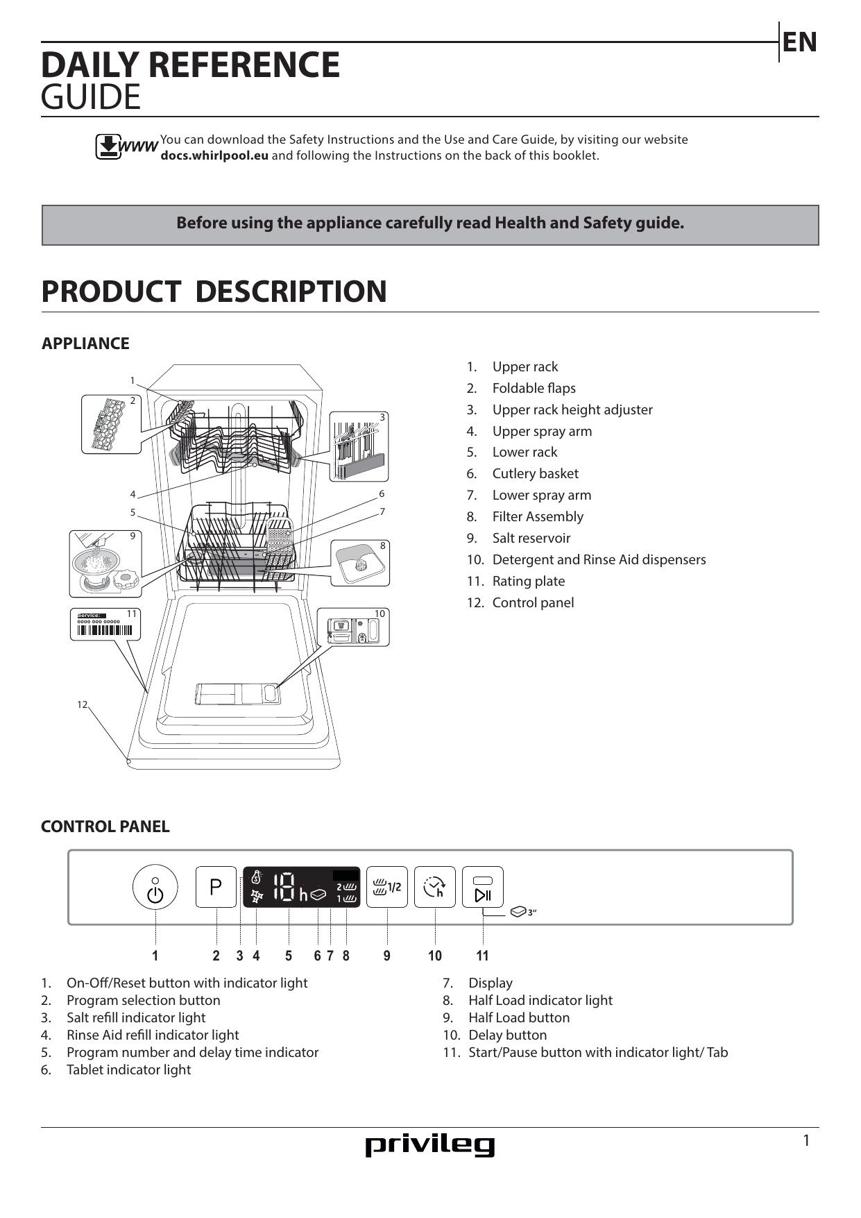 Hotpoint Free Standing Standard Dishwashers