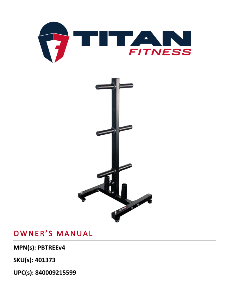 titan fitness portable plate & barbell storage tree