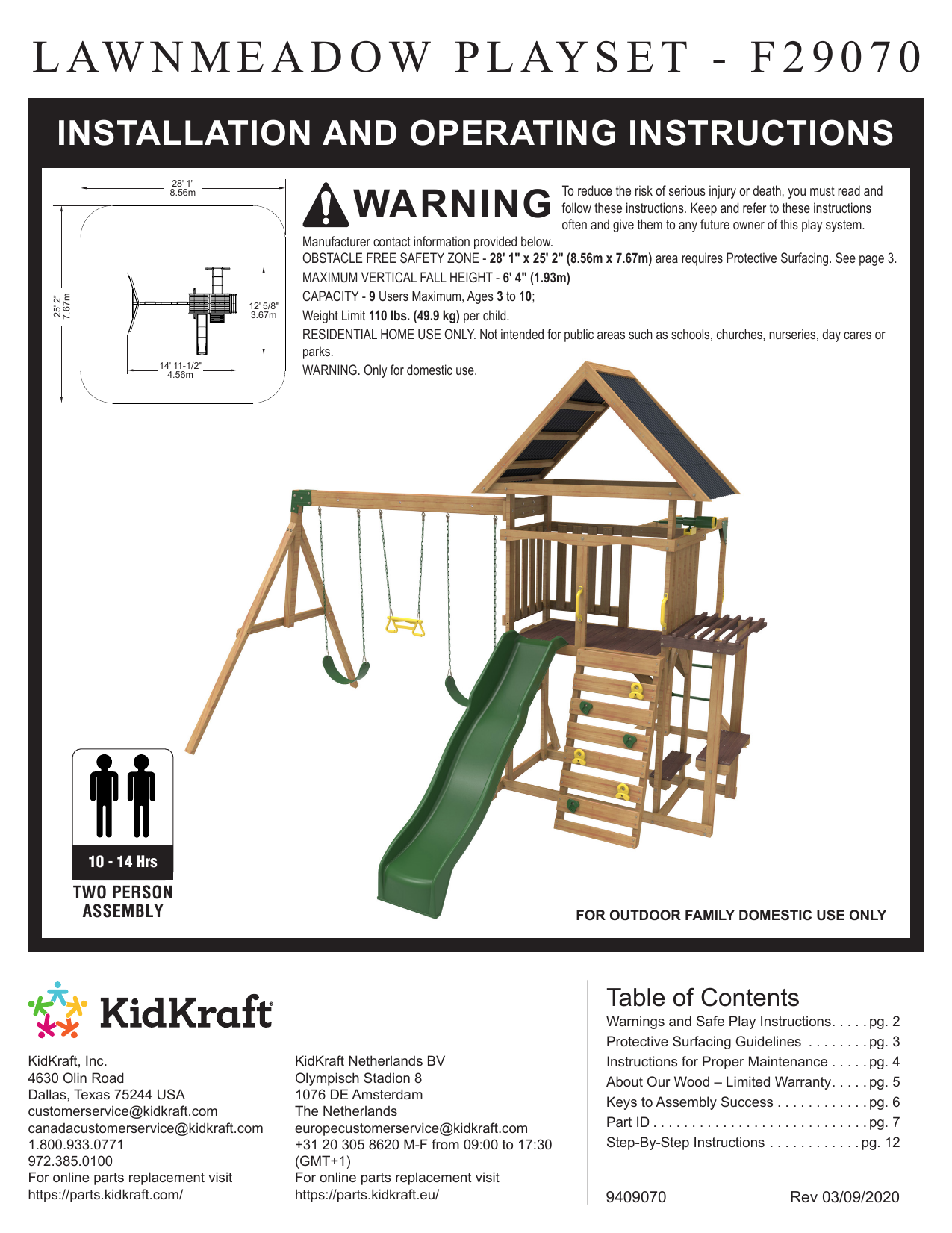 kidkraft lawnmeadow swing set