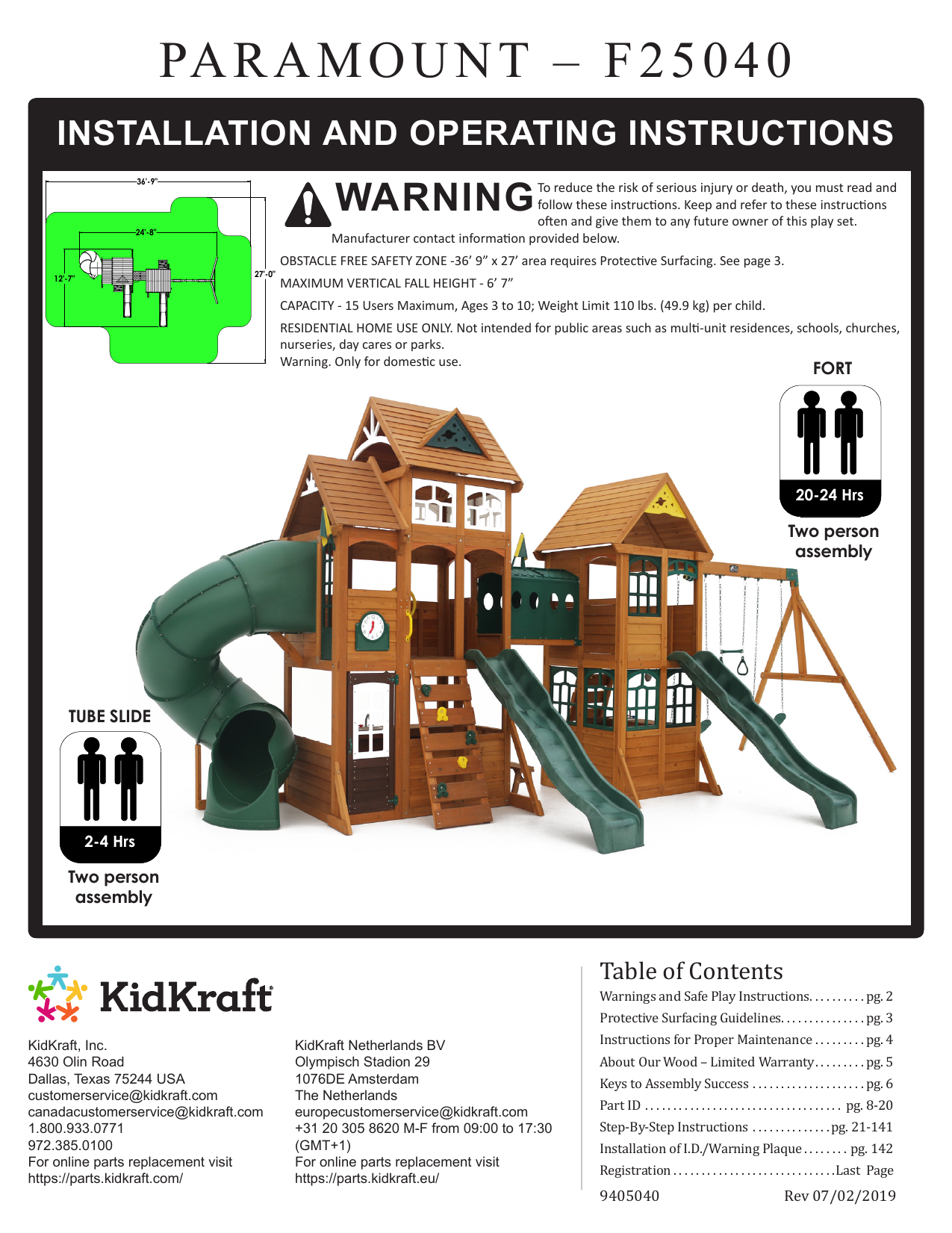 Kidkraft paramount 2024 wooden playset