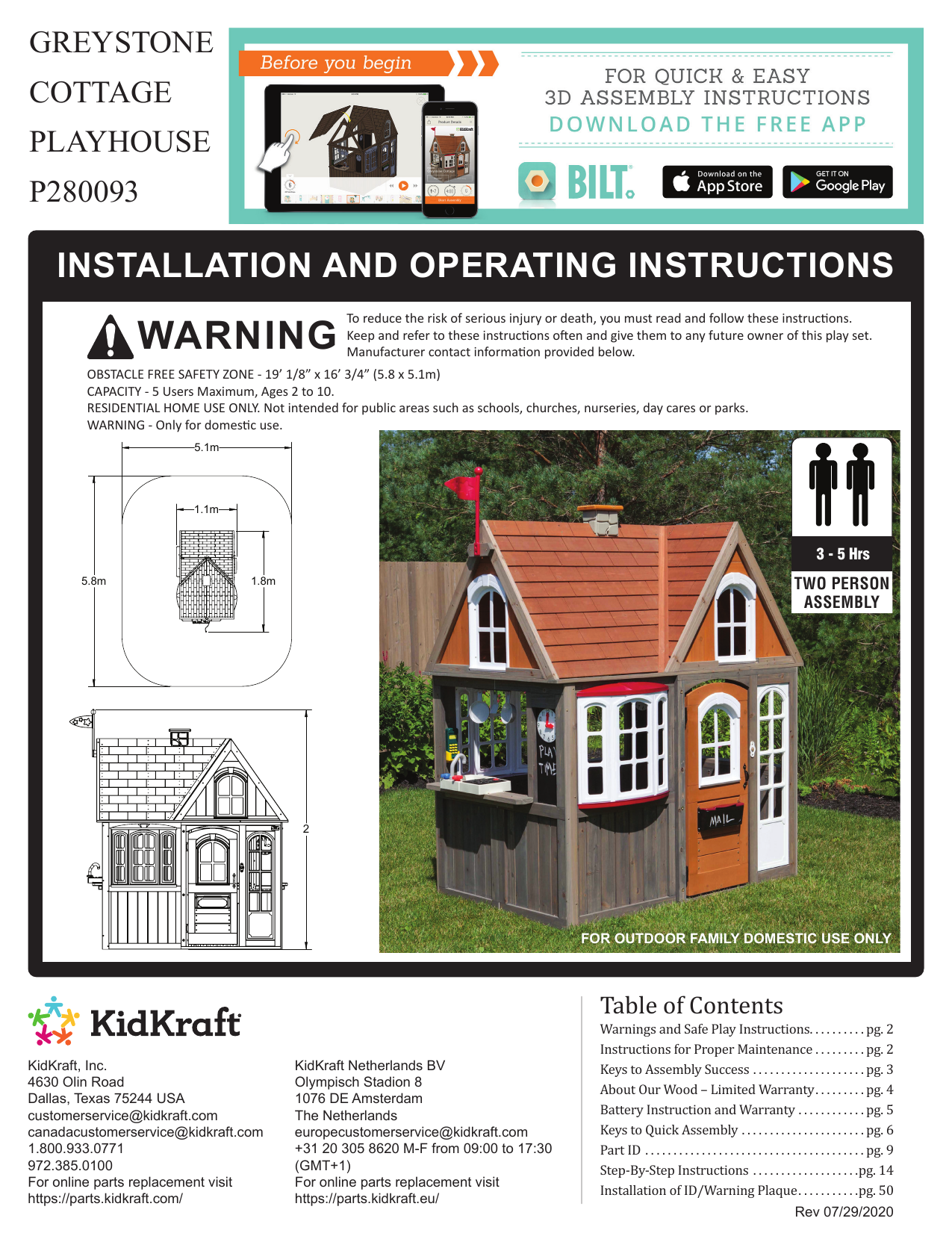 KidKraft Greystone Cottage Playhouse 
