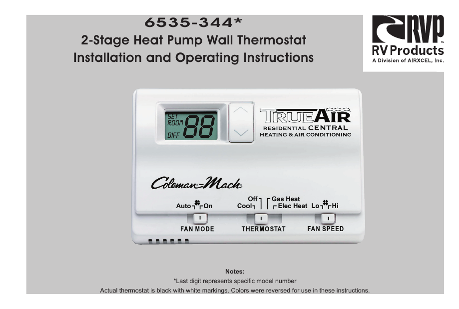 Coleman Mach Rv Thermostat Wiring Diagram Wiring Diagram