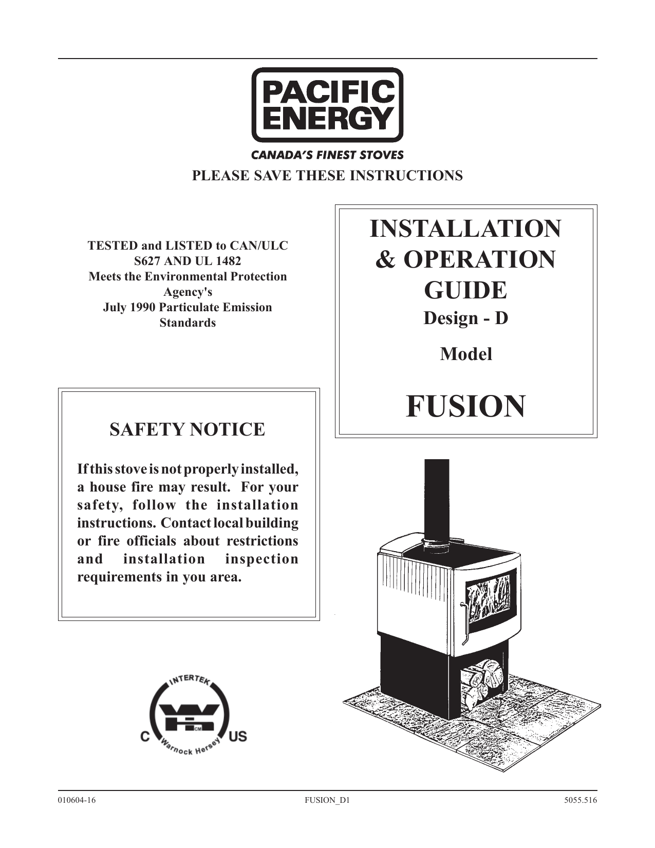 Pacific energy Fusion Installation & Operation Manual Manualzz