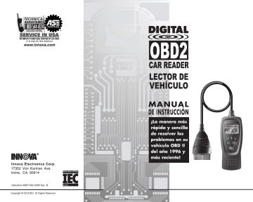Innova 3020 OBD2 Tool El manual del propietario | Manualzz