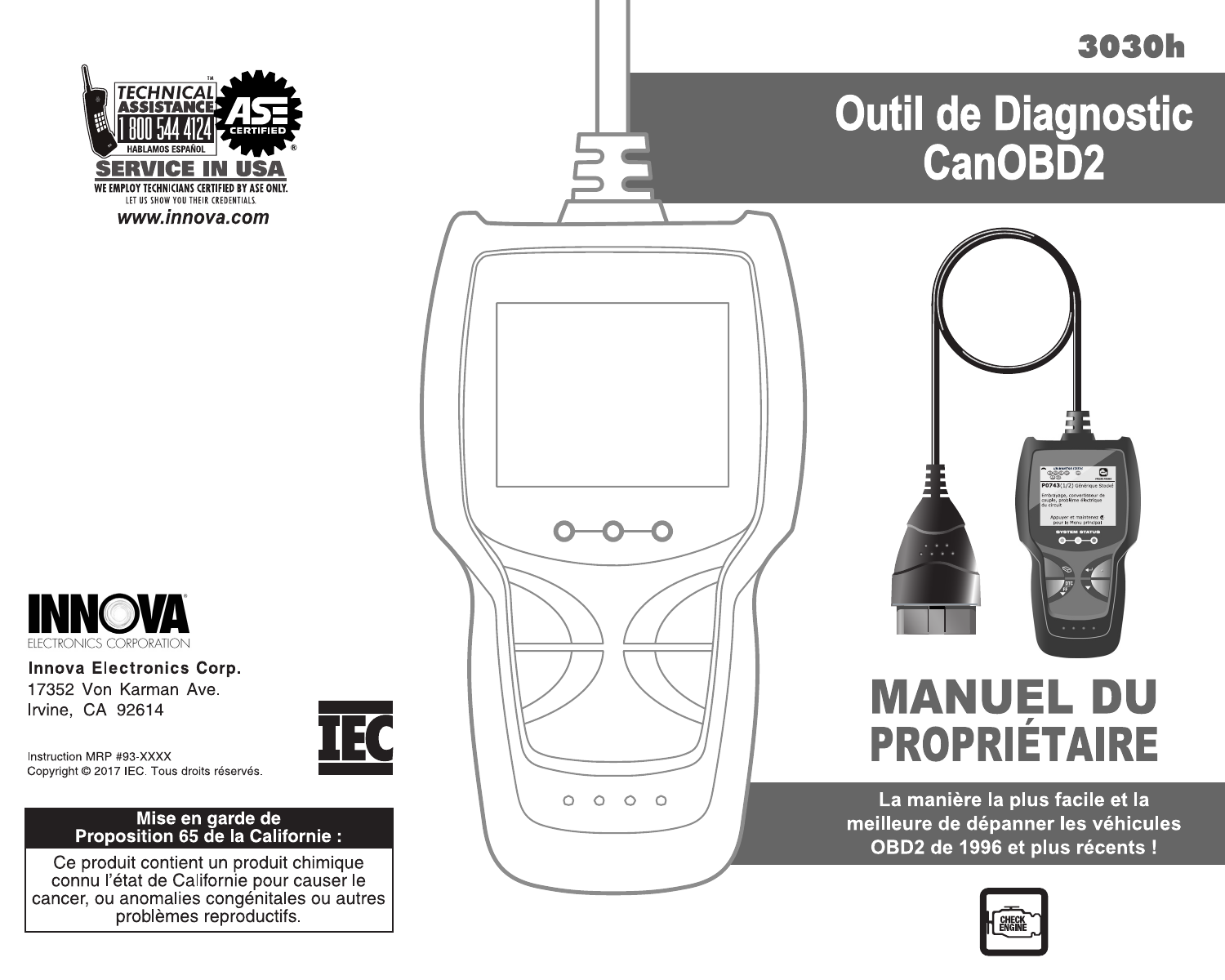 Innova 3030h Owner's manual | Manualzz