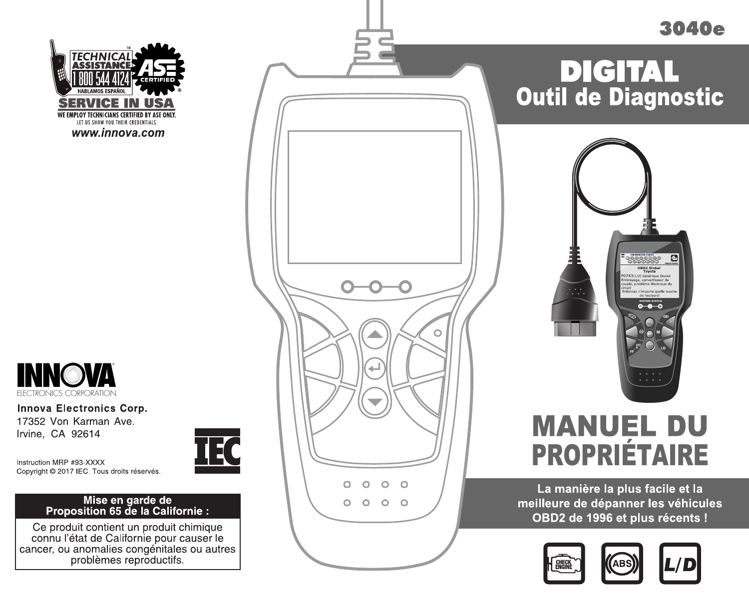 Innova 3040e Owner's manual | Manualzz