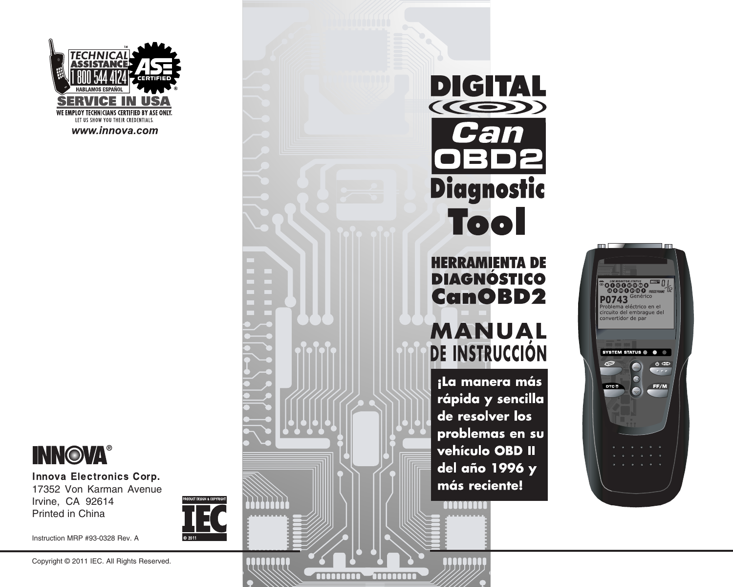 Innova 3100f CanOBD2 Diagnostic Tool El manual del propietario | Manualzz