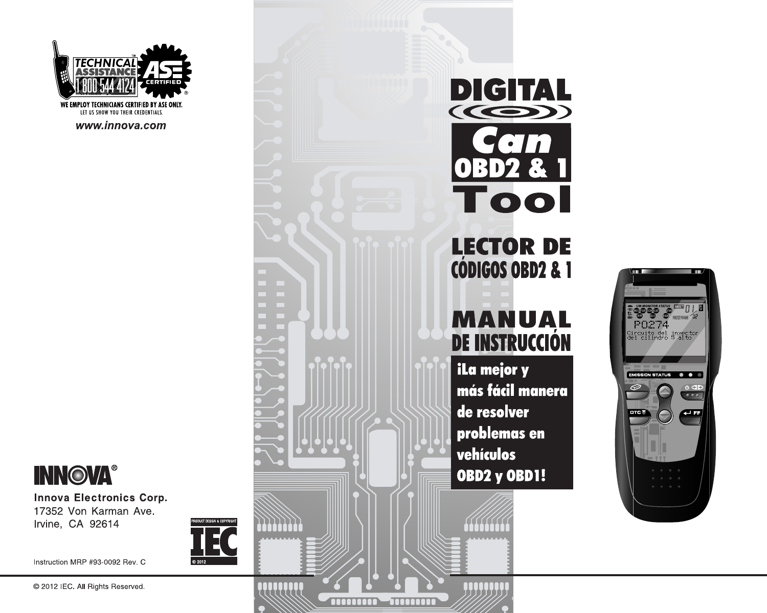 Innova 3120 CanOBD 2&1 Tool Kit El manual del propietario | Manualzz