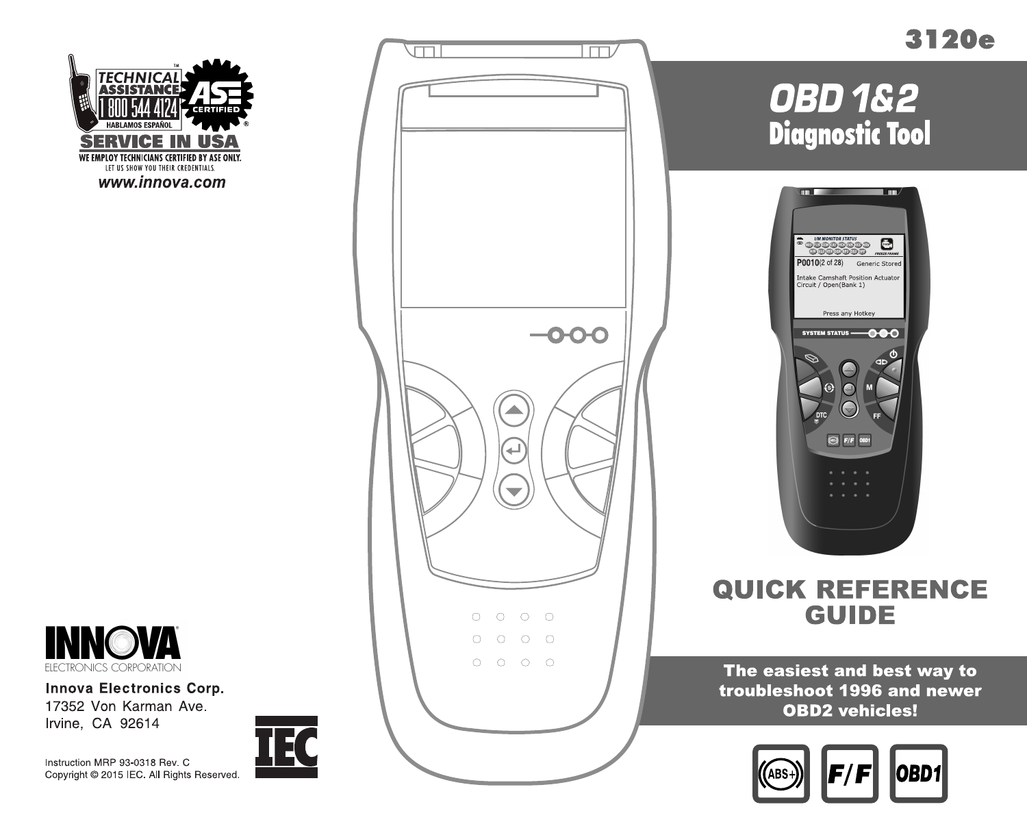 Innova 3120e Owner's manual | Manualzz