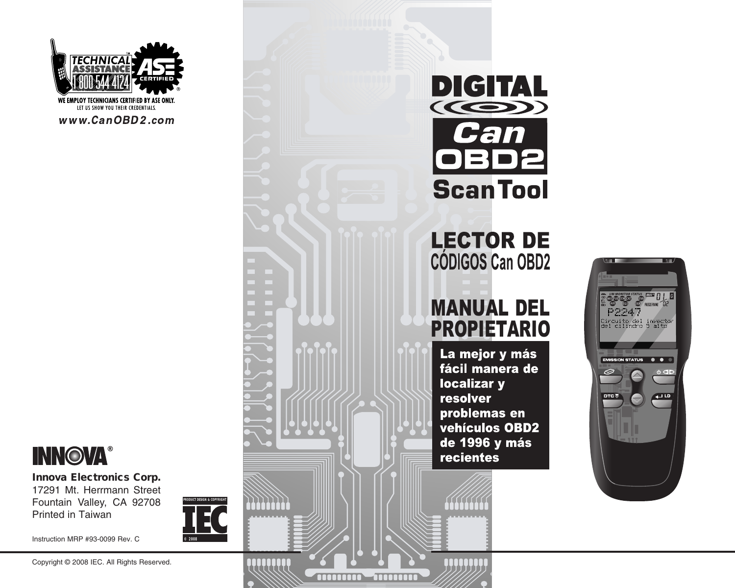 Innova 3130 Scan Tool CanOBD2 El manual del propietario | Manualzz