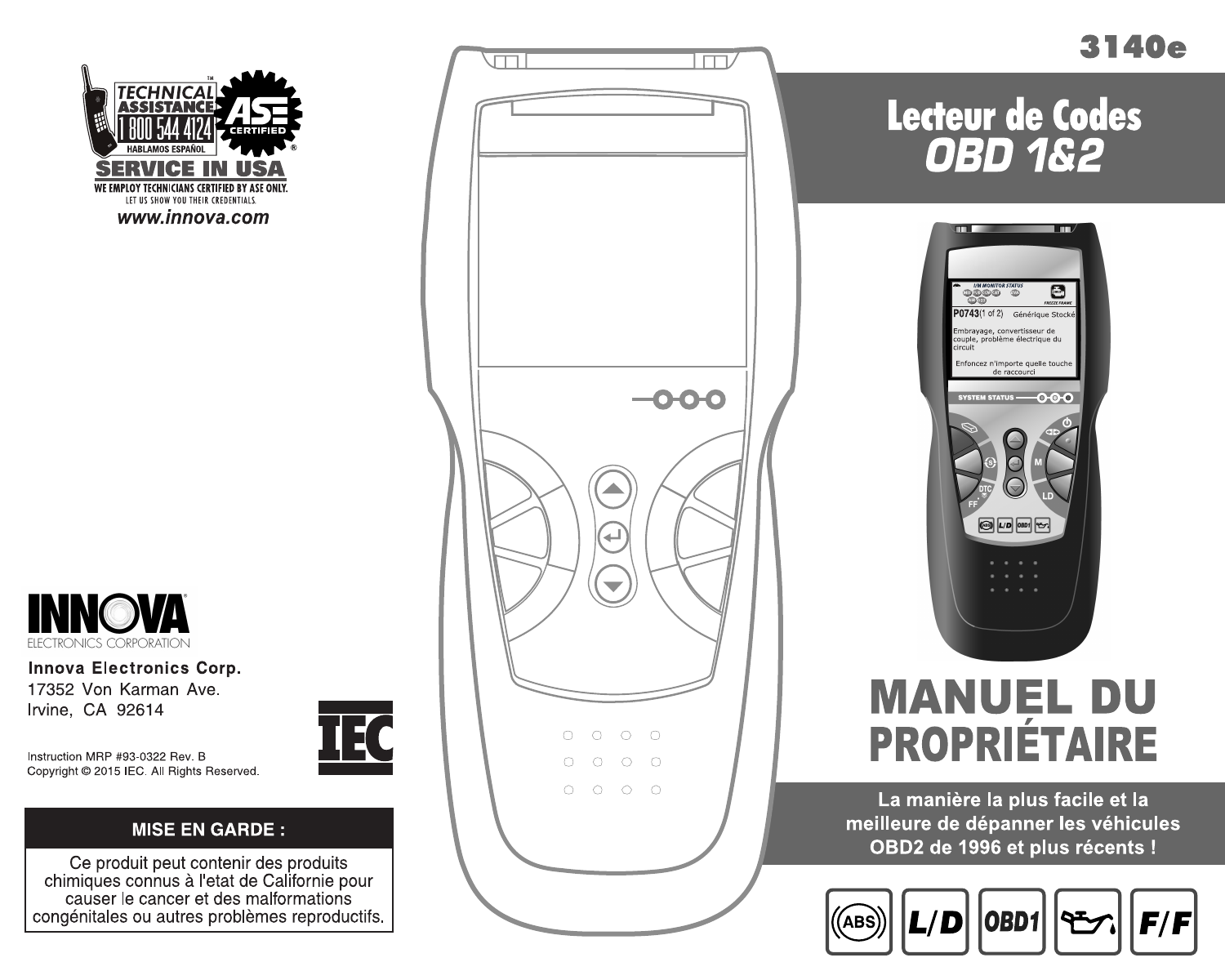 Innova 3140e Owner's manual | Manualzz