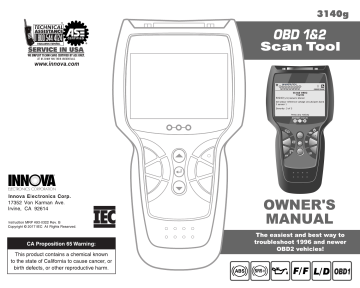 INNOVA 3140g OBD2&1 ScanTool Owner Manual | Manualzz