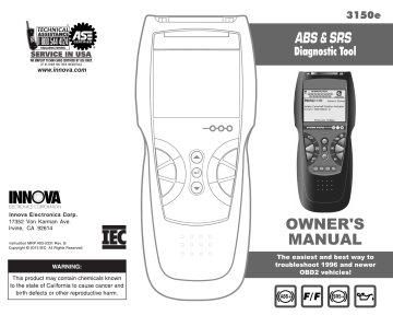 Innova 3160e, 3150e Owner's manual | Manualzz