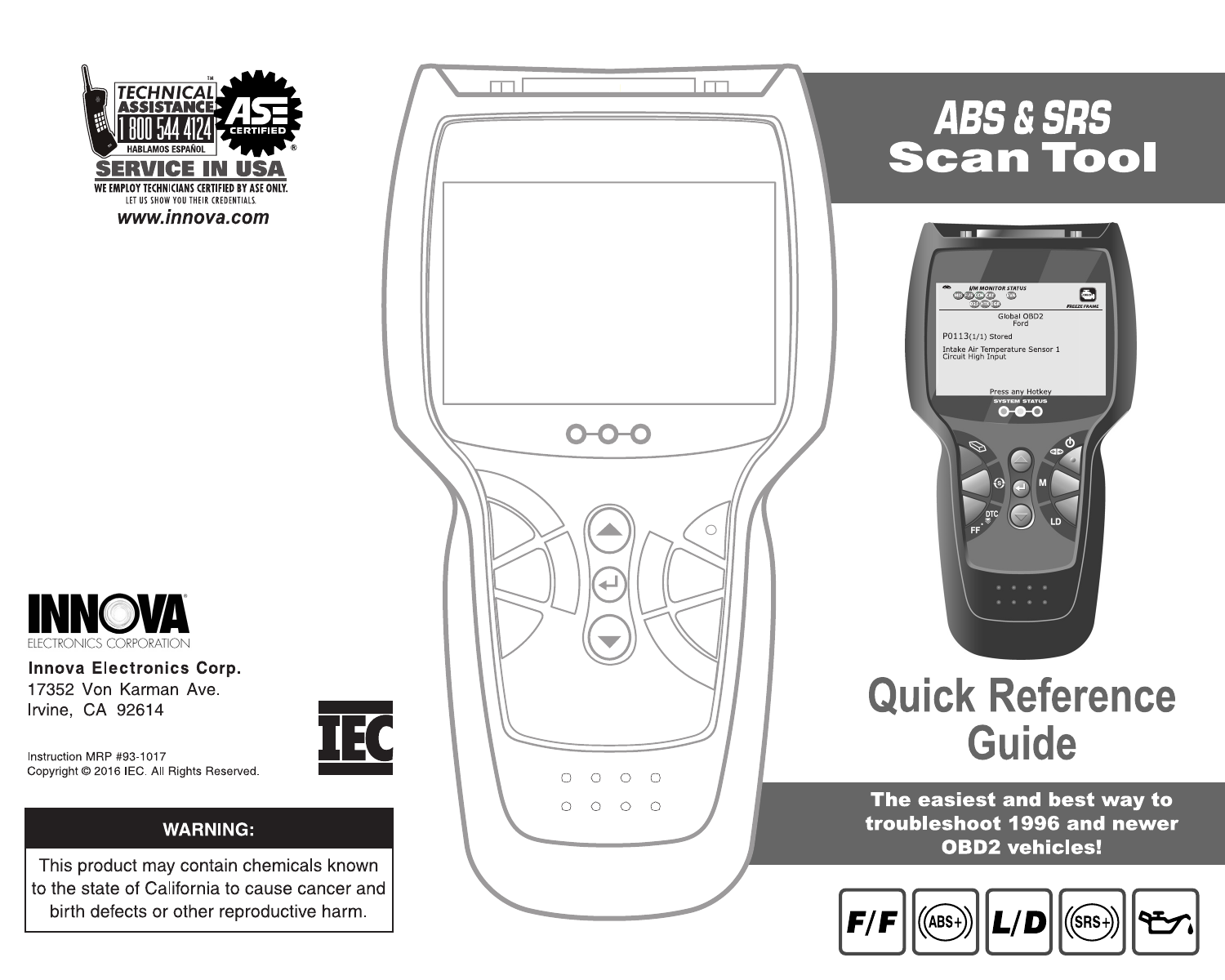 INNOVA OBD2 7100p Diagnostic Scan Tool Owner Manual | Manualzz