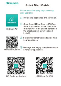 Hisense AP1419CW1G - Manual, Quick 