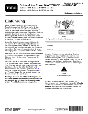 Toro Power Max 826 OAE Snowthrower Benutzerhandbuch | Manualzz