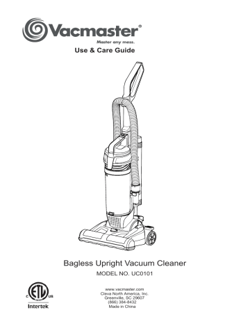 Vacmaster UC0101 Operator's Manual | Manualzz