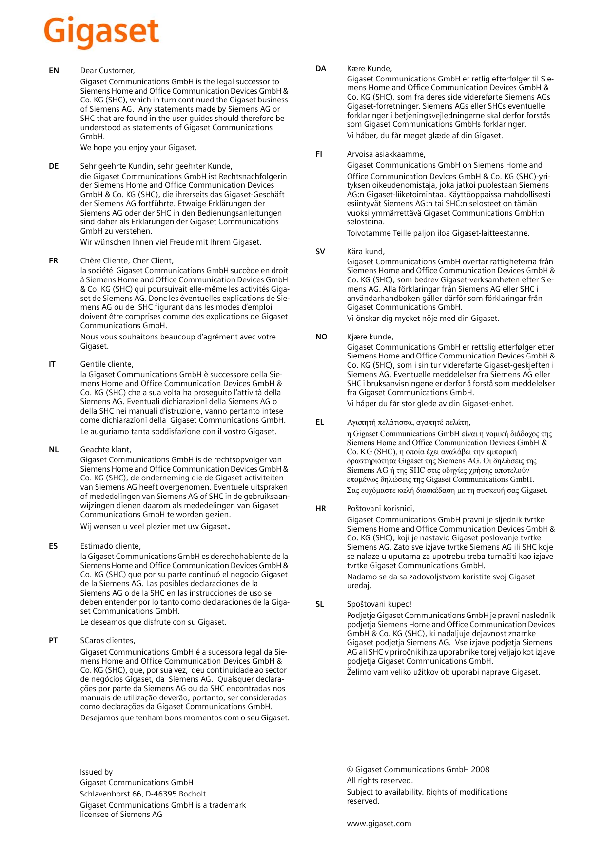 Siemens Gigaset Se551 User Manual Manualzz