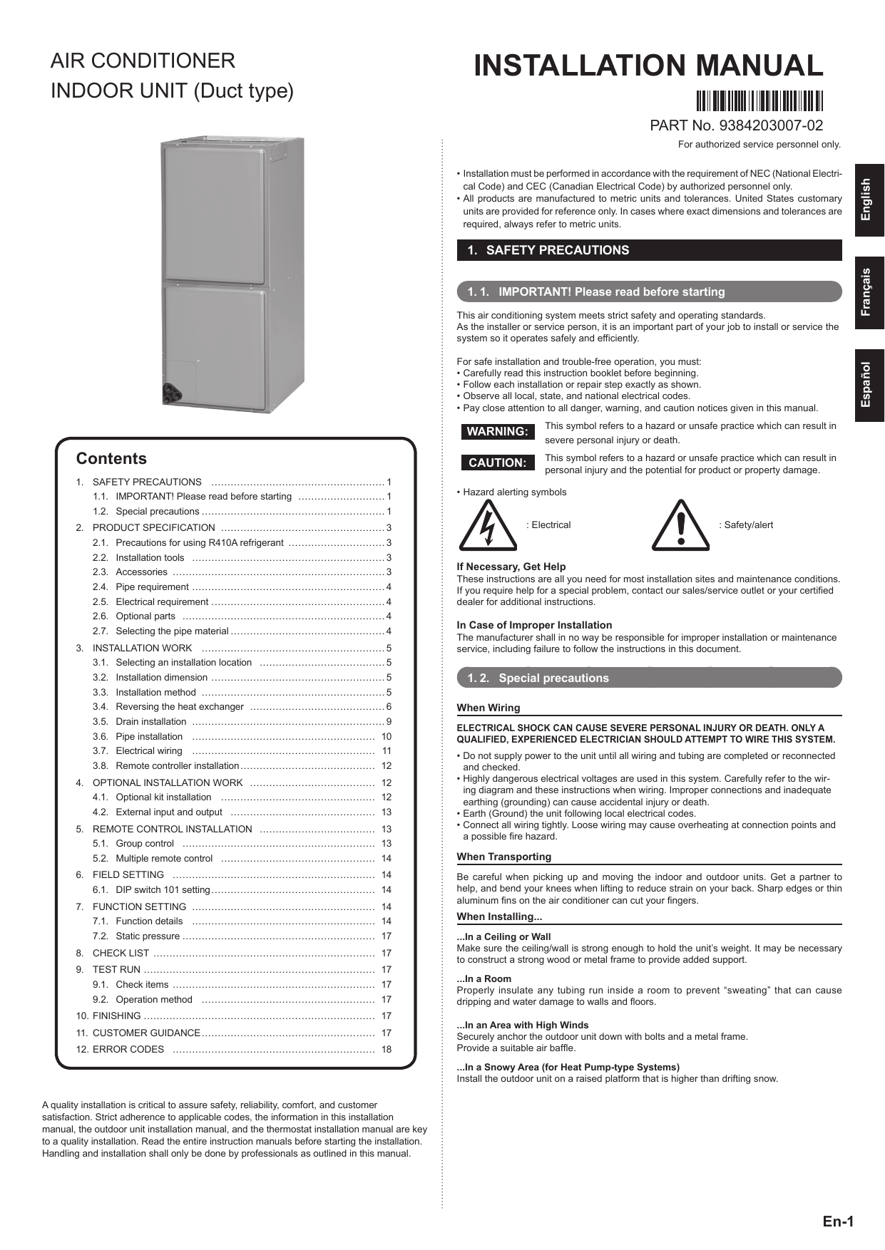 fujitsu ducted heat pump manual
