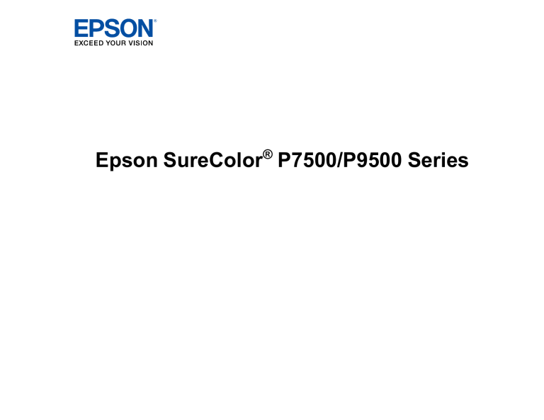 Epson Surecolor P9570 Surecolor P7570 User S Guide Manualzz