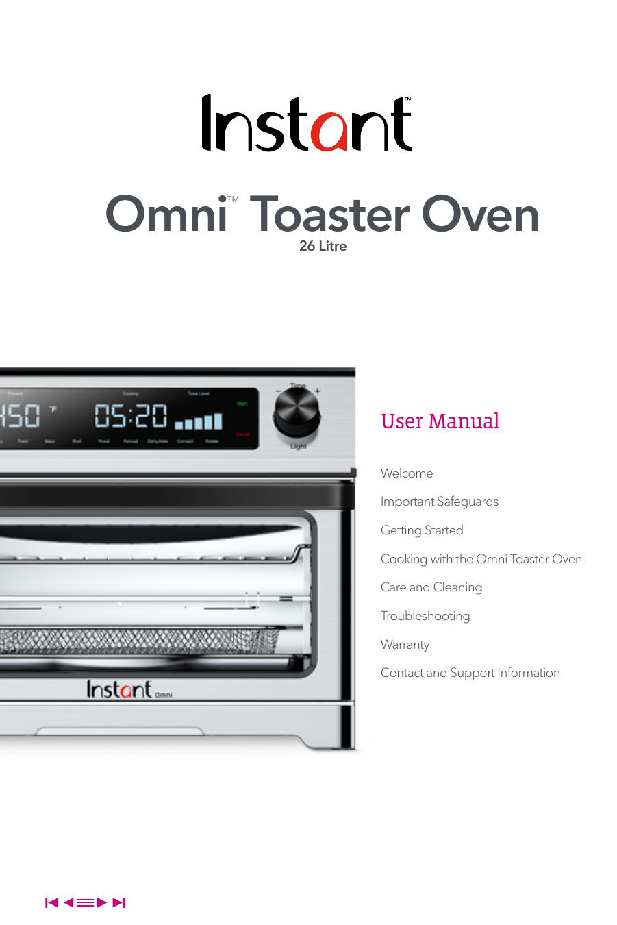 Instant Pot 18L Omni Plus Toaster Oven V1 User Manual