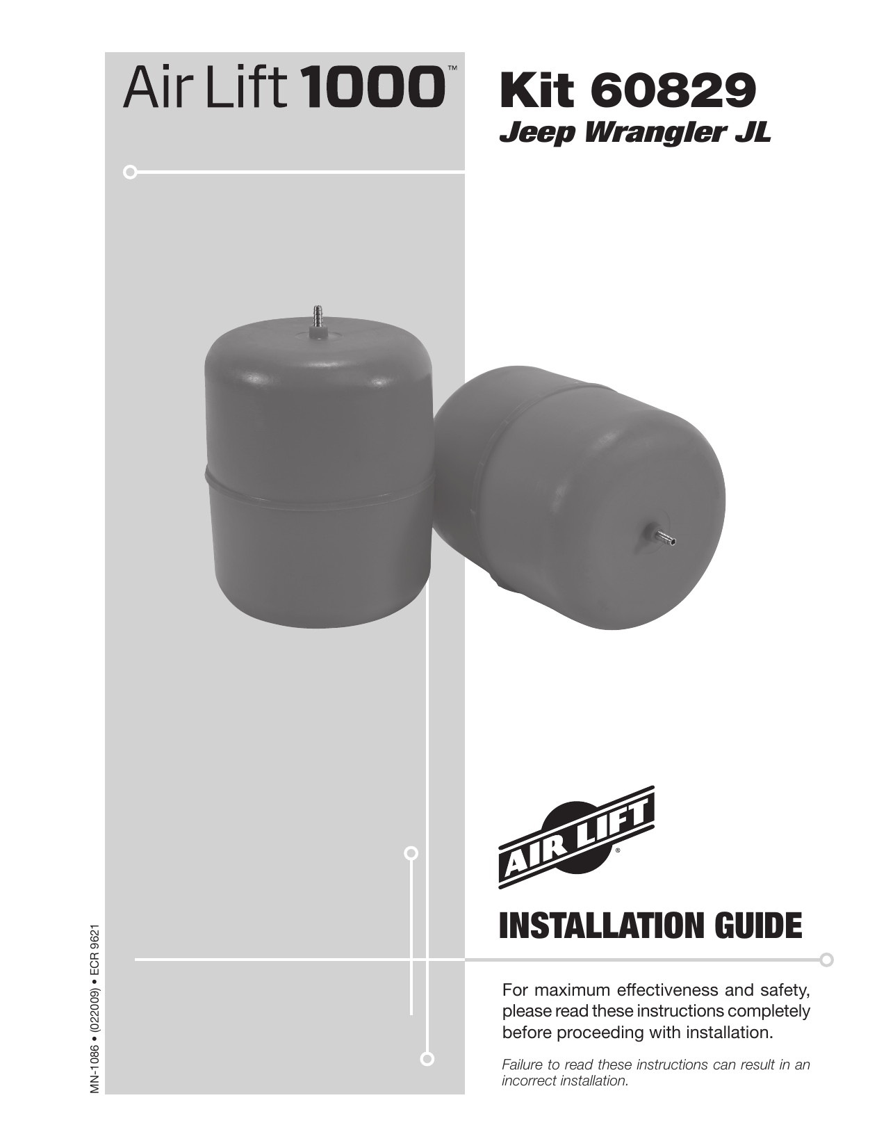 Air Lift 60829 Installation guide Manualzz