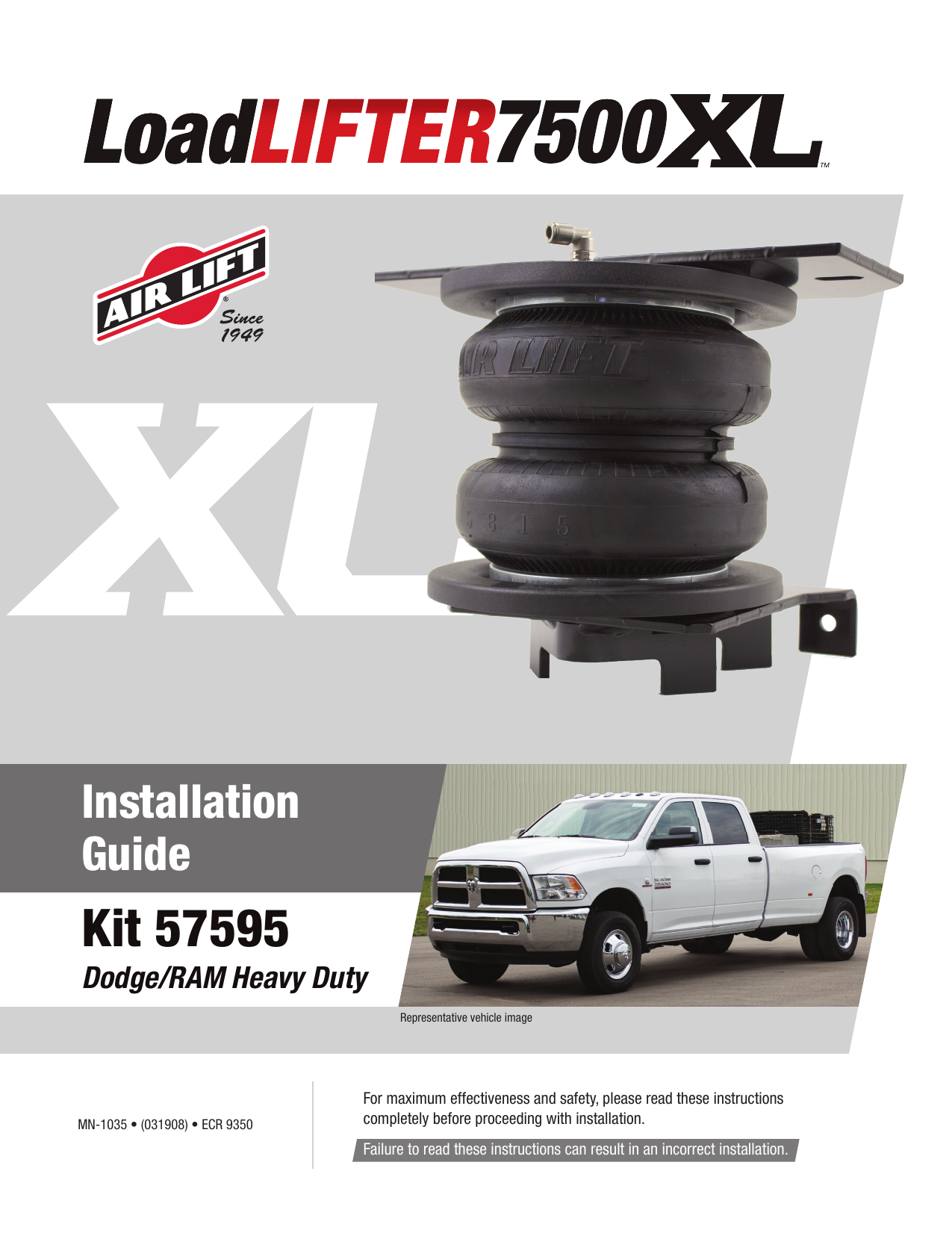 Air Lift 57595 LoadLifter 7500 XL Installation Guide Manualzz