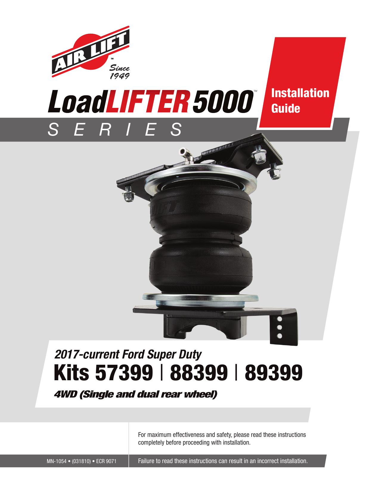 Air Lift 89399 LoadLifter 5000Ultimate Plus Installation Guide Manualzz