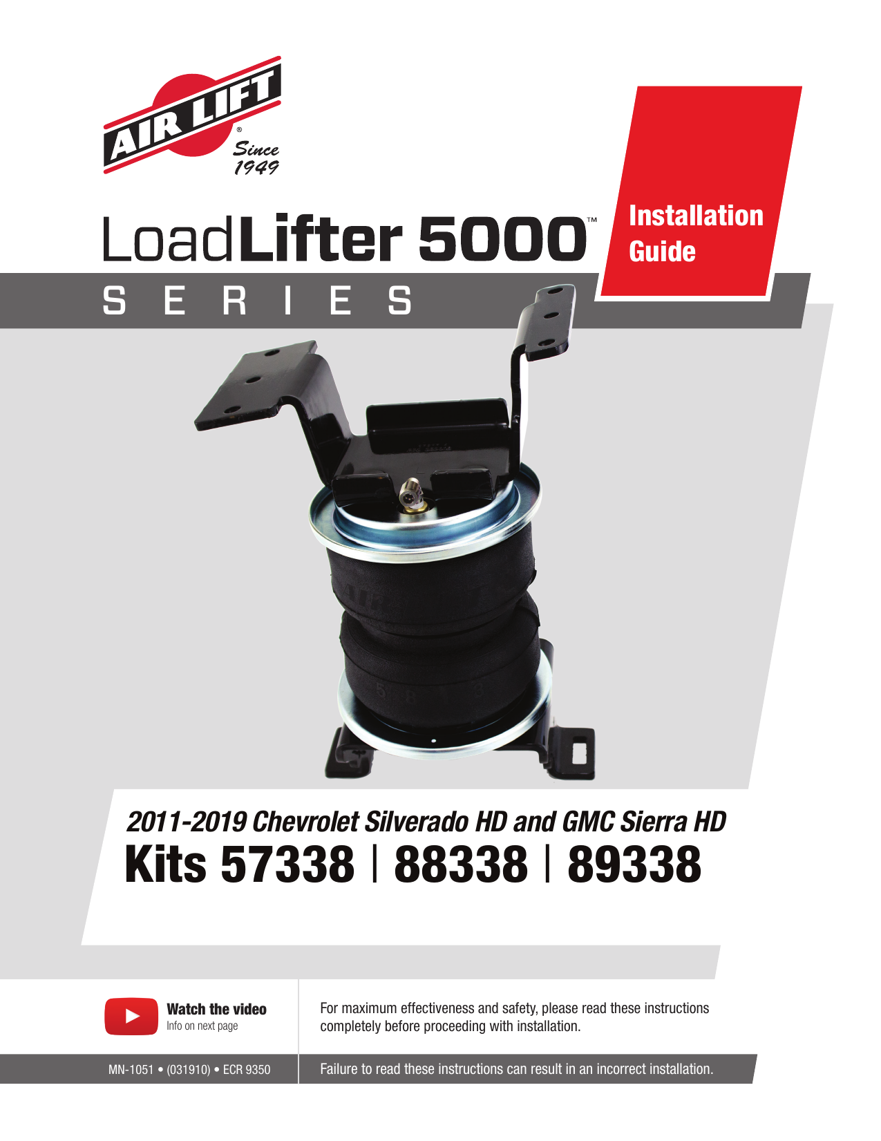 Air Lift 93338 LoadLifter PROSeries Installation Guide Manualzz